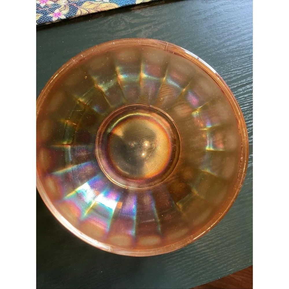 VTG‎ Imperial Glass CHESTERFIELD Line 600 Carnival Marigold Rose/Nut Bowl
